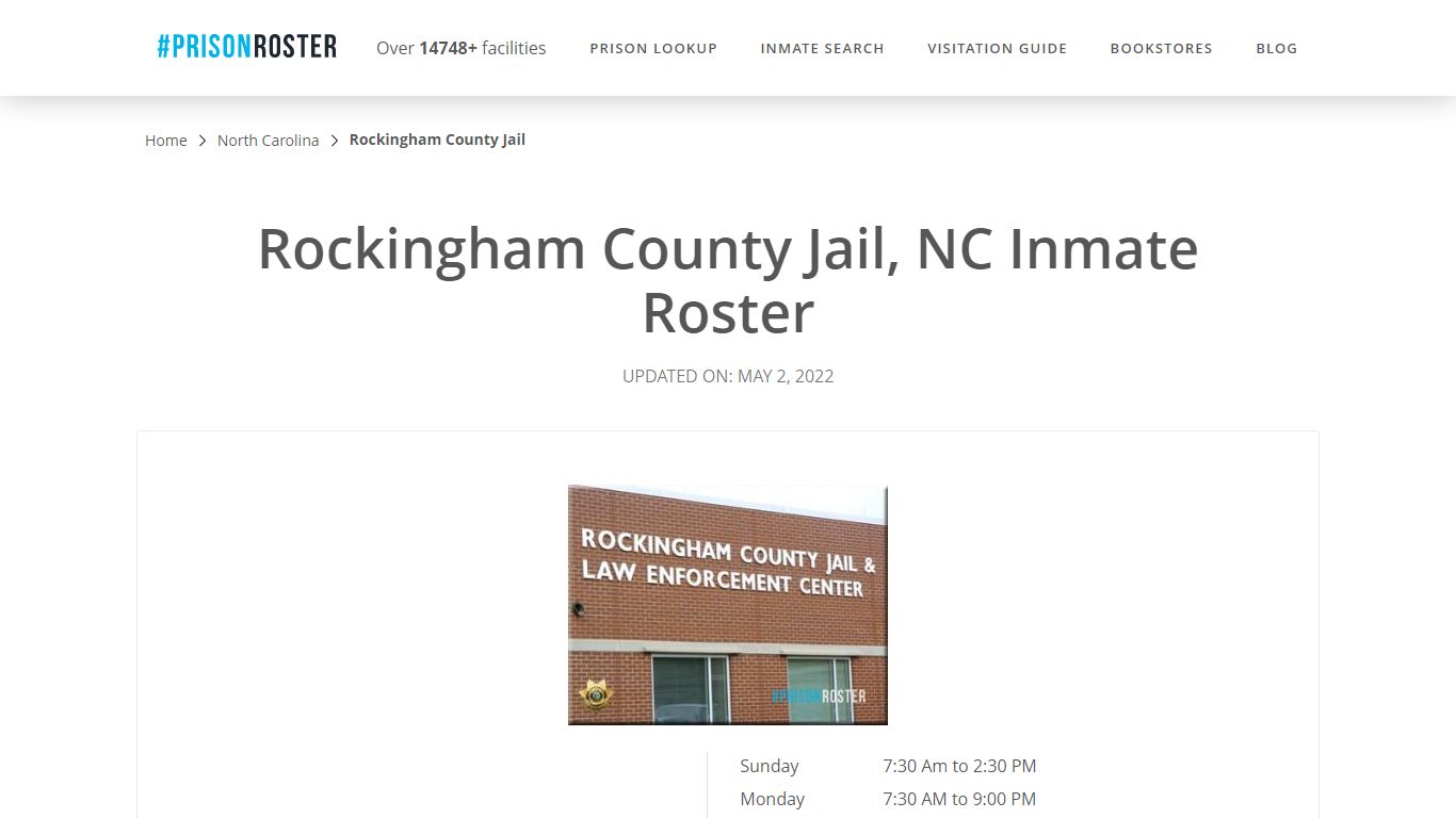 Rockingham County Jail, NC Inmate Roster - Inmate Locator